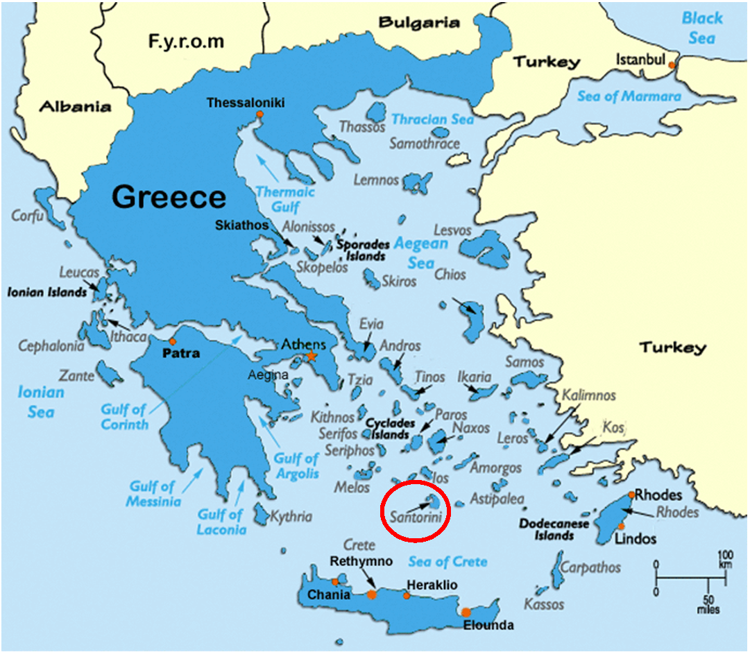 . Santorini Maps The A To Z Travel Guides . santorini maps the a to z travel guides